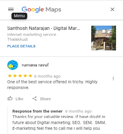 seo service agency company review in trichy santhosh natarajan