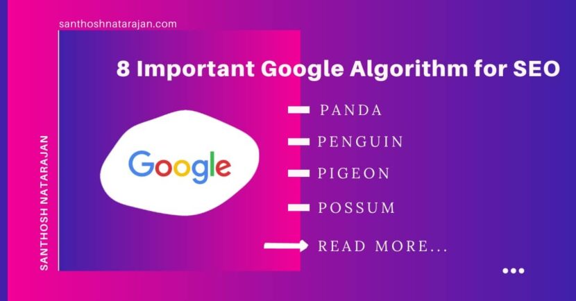 8 Important Google Algorithm for SEO panda